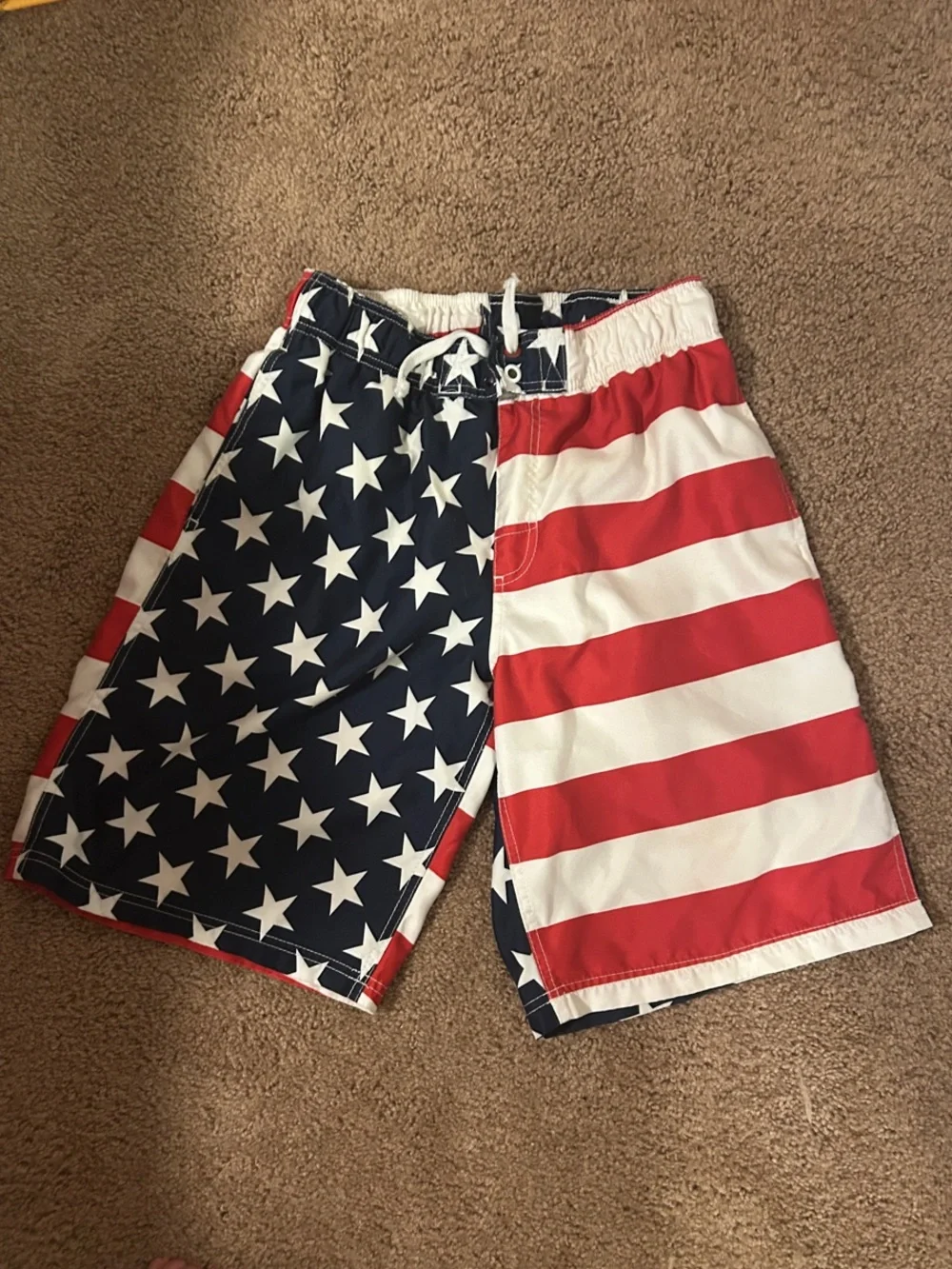 Men’s Stars & Stripes Swim Shorts - Red, White & Blue